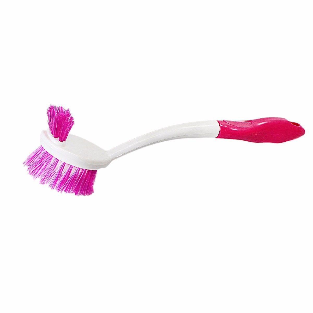 Plastic Assorted Colour Square Brush Head Double Sided Bristles 28cm 4025 (Parcel Rate)