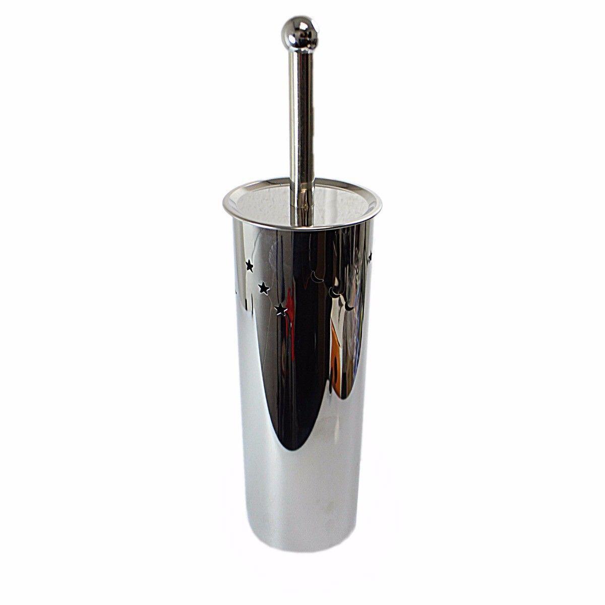 Stainless Steel Toilet Brush and Holder Height 37cm 0805 (Parcel Rate)