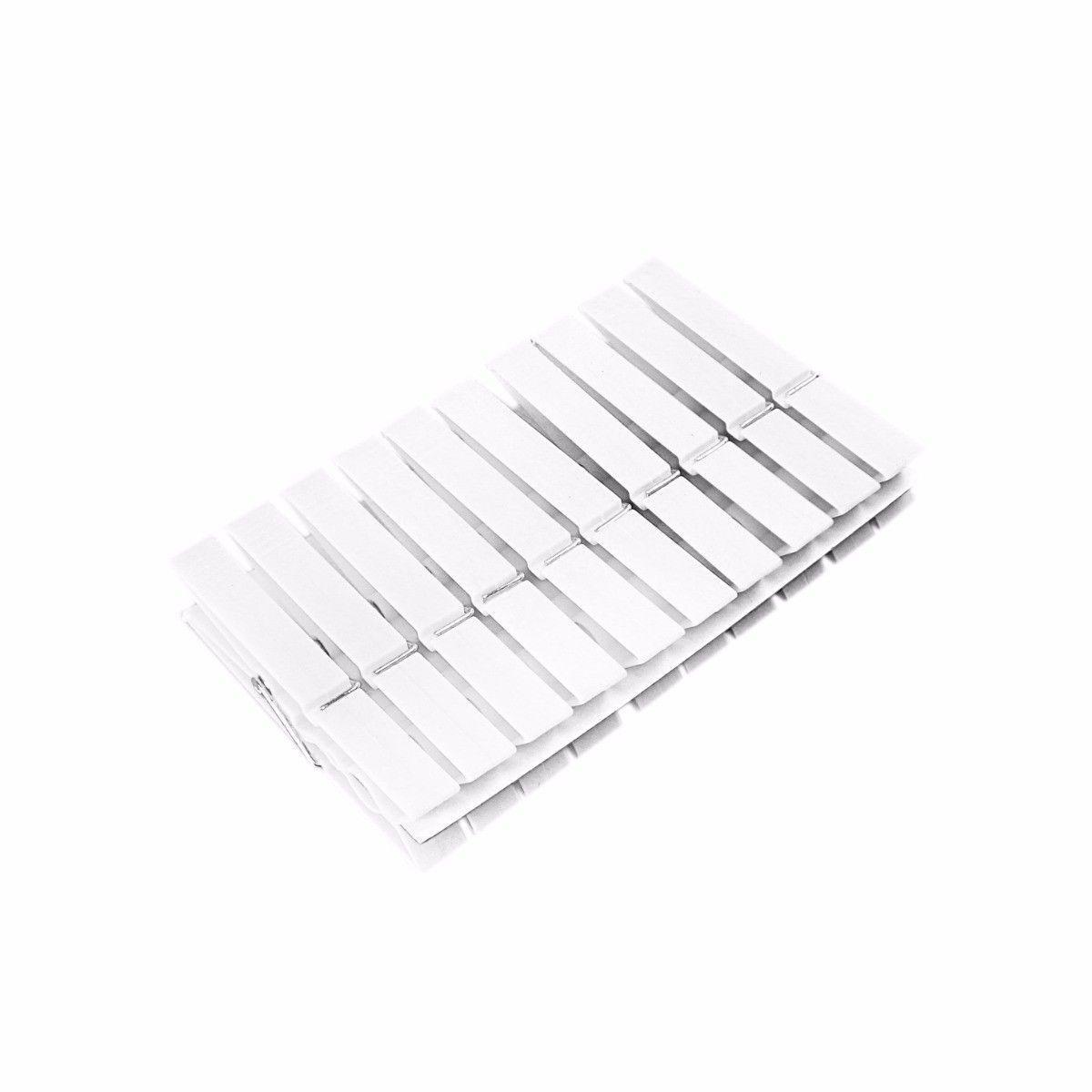 Pack of 10 White Plastic Washing Pegs 9cm 0374 (Parcel Rate)