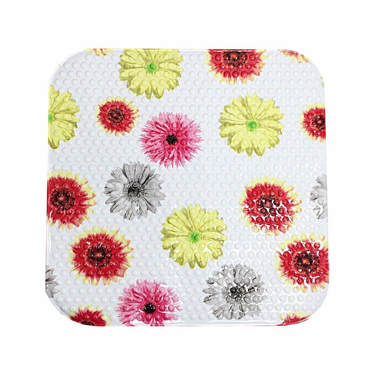 Dotted Plastic WaterProof Bath Mat In Assorted Colours 44cm 0270 (Parcel Rate)