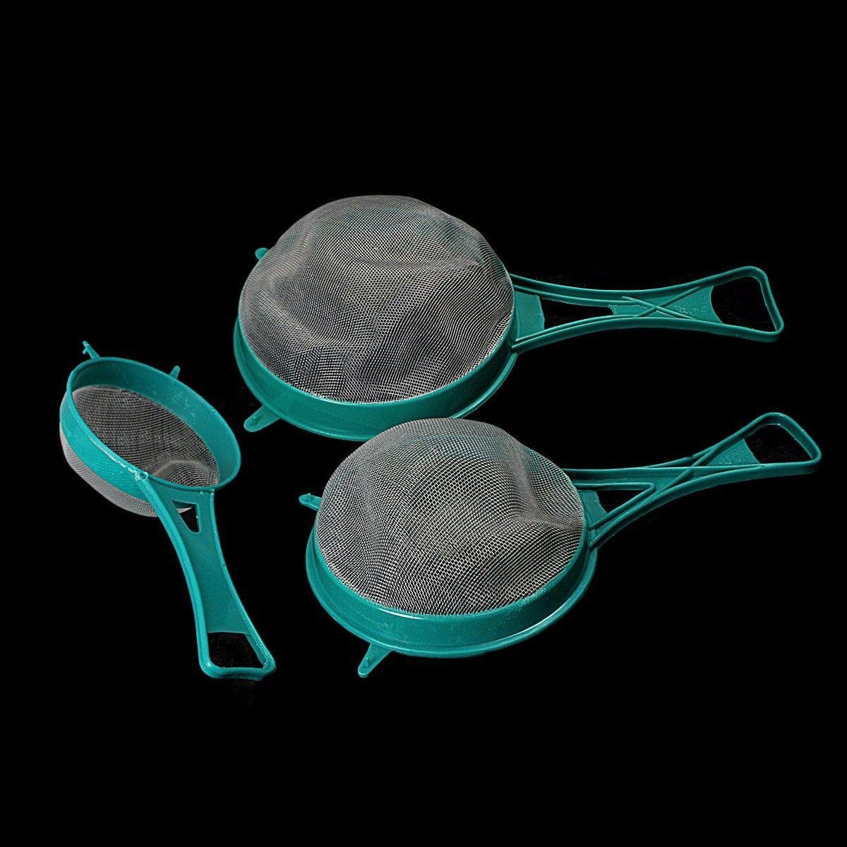 3 In Pack Sieve Drainer In Assorted Colours Strainers Kitchen 3110 (Parcel Rate)
