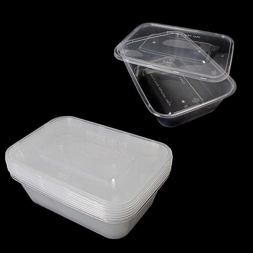Pack Of 5 Containers With Lids 650ml ST00552 (Parcel Rate)
