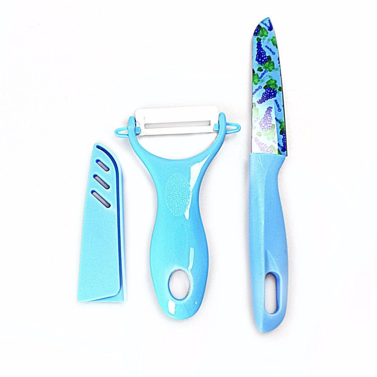 Assorted Colour Fruit Knife With Grater Ideal Kitchen Gadget 4187 (Large Letter Rate)