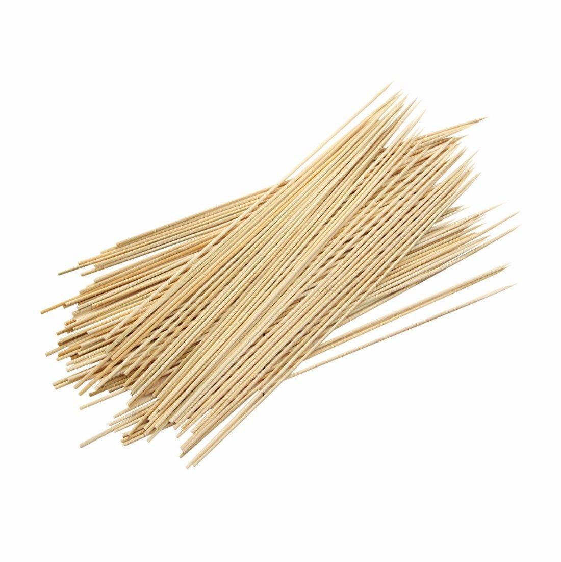 24cm Original BBQ Bamboo Skewer Sticks Perfect For Cocktails Kebabs Grills Fruit 0306 (Parcel Rate)