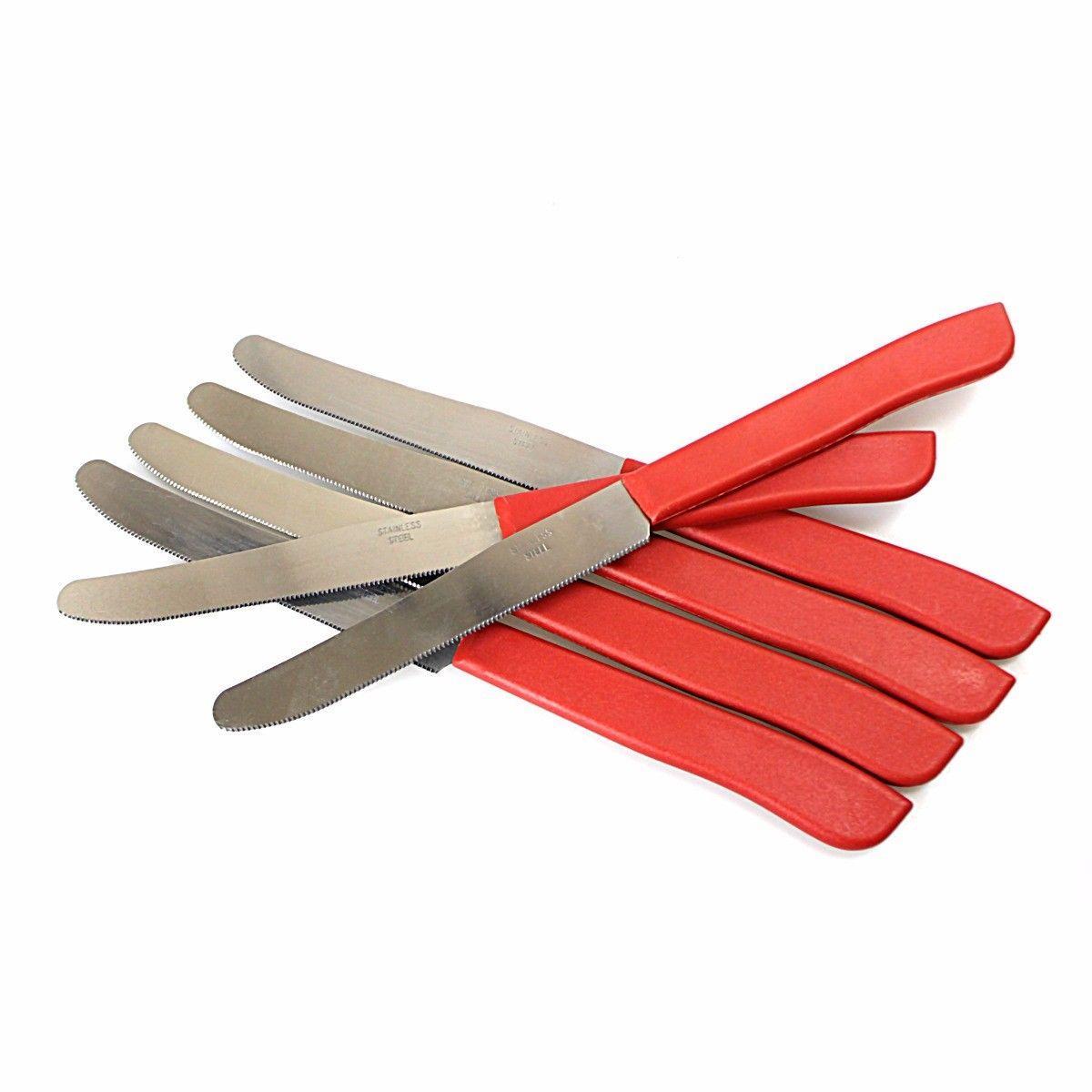 Assorted Colours Kitchen Butter Knife Set Of 6 Ideal For Everyday Use 137 (Parcel Rate)