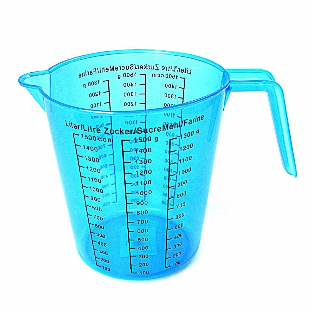Plastic Kitchen Measuring Jug 1.5L Assorted Colours 3512 (Parcel Rate)