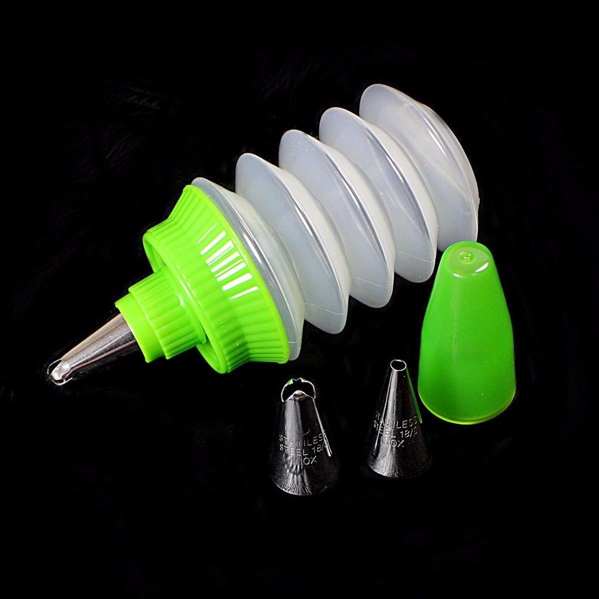 Cake Cookie & Cupcake Decorating Kit Including Squeeze Bottle & 3 Nozzles Set Home Kitchen 0112 (Parcel Rate)