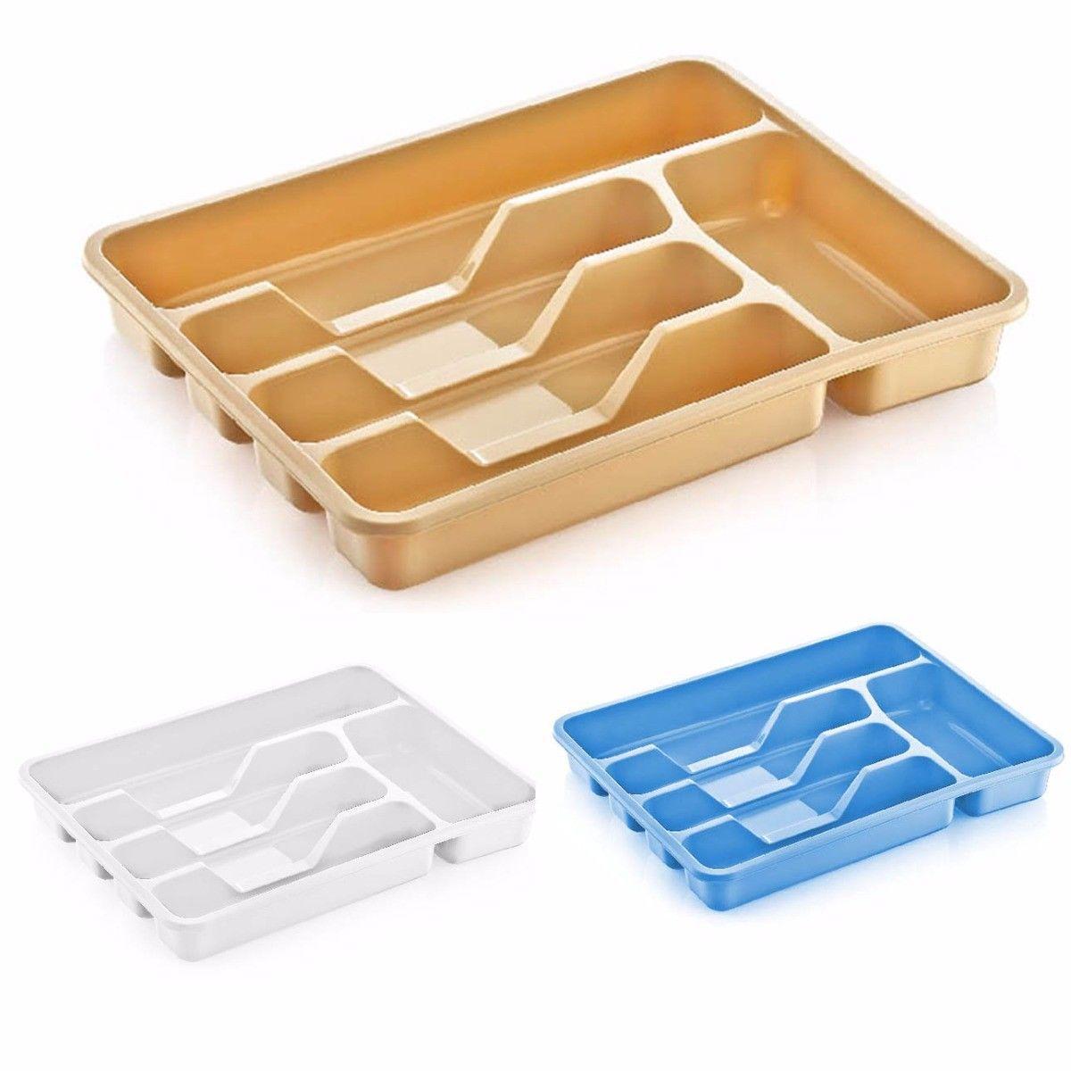Assorted coloured multi purpose use large cutlery tray Approx 38.5cm x 30.5cm D14001 (Parcel Rate)