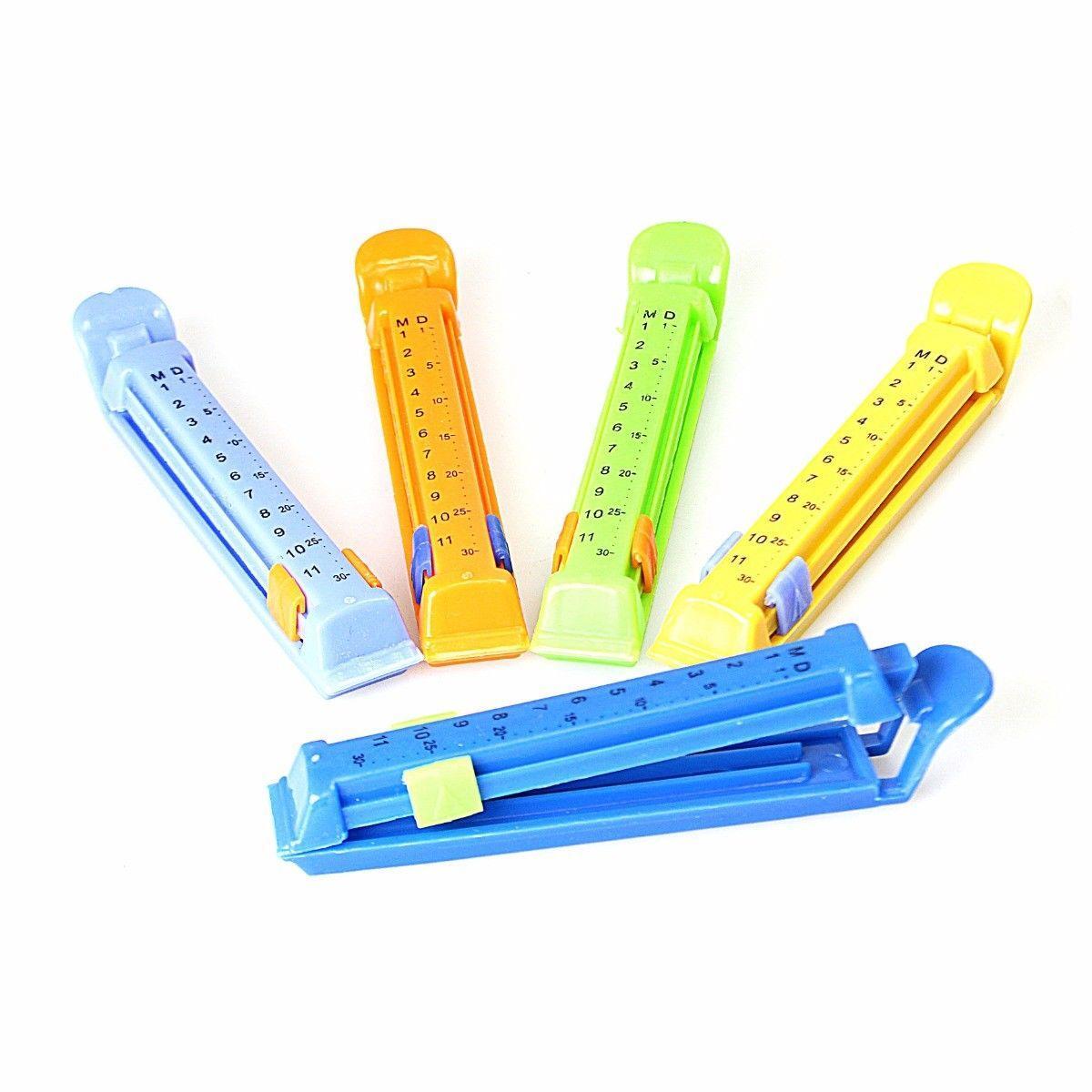 4 Assorted Colour Food Bag Clip With Ruler Markings 3068 (Large Letter Rate)