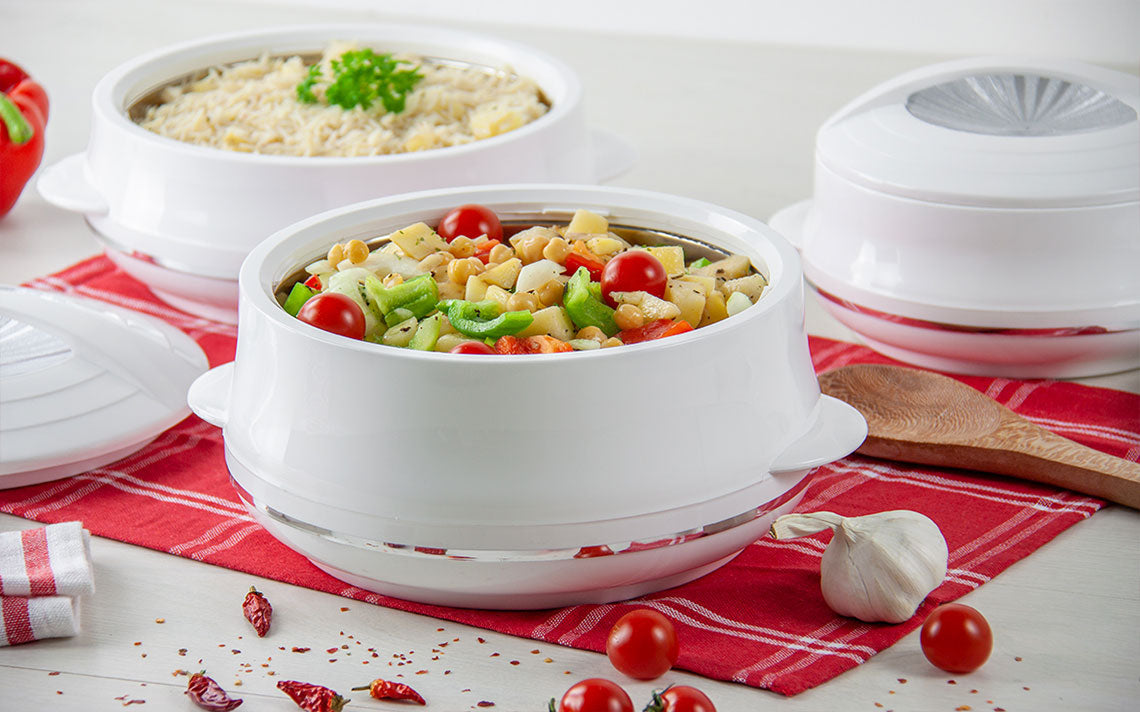 Olympic Gold Hot Pot Super Set 4pcs 0.8L - 1.2L - 1.6L - 2.5L White Silver 2747 (Big Parcel Rate)