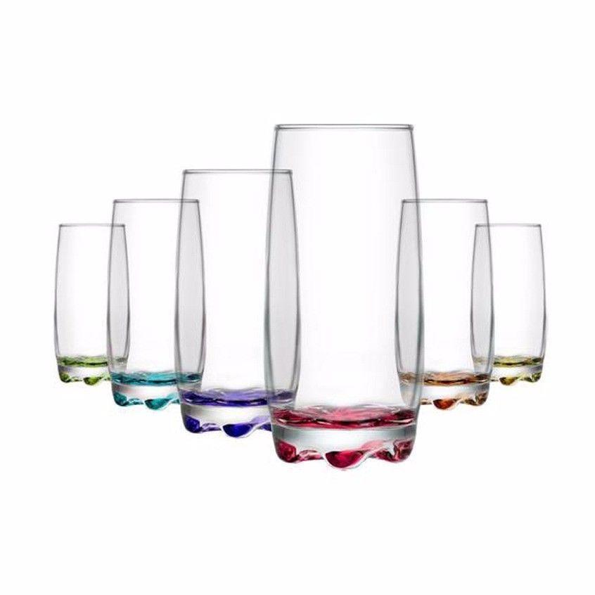 6 pcs CORAL ADORA GLASSES 13 1/4 OZ 5907 (Parcel Rate)