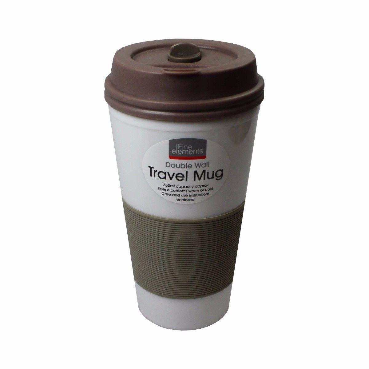 Double Wall Travel Mug Cool And Warm Use 350ml Home Outdoors 0875 (Parcel Rate)