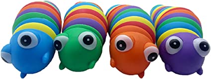 Children's Toy Rainbow Slugzy Slug Fidget Creepsterz 1376455 (Parcel Rate)