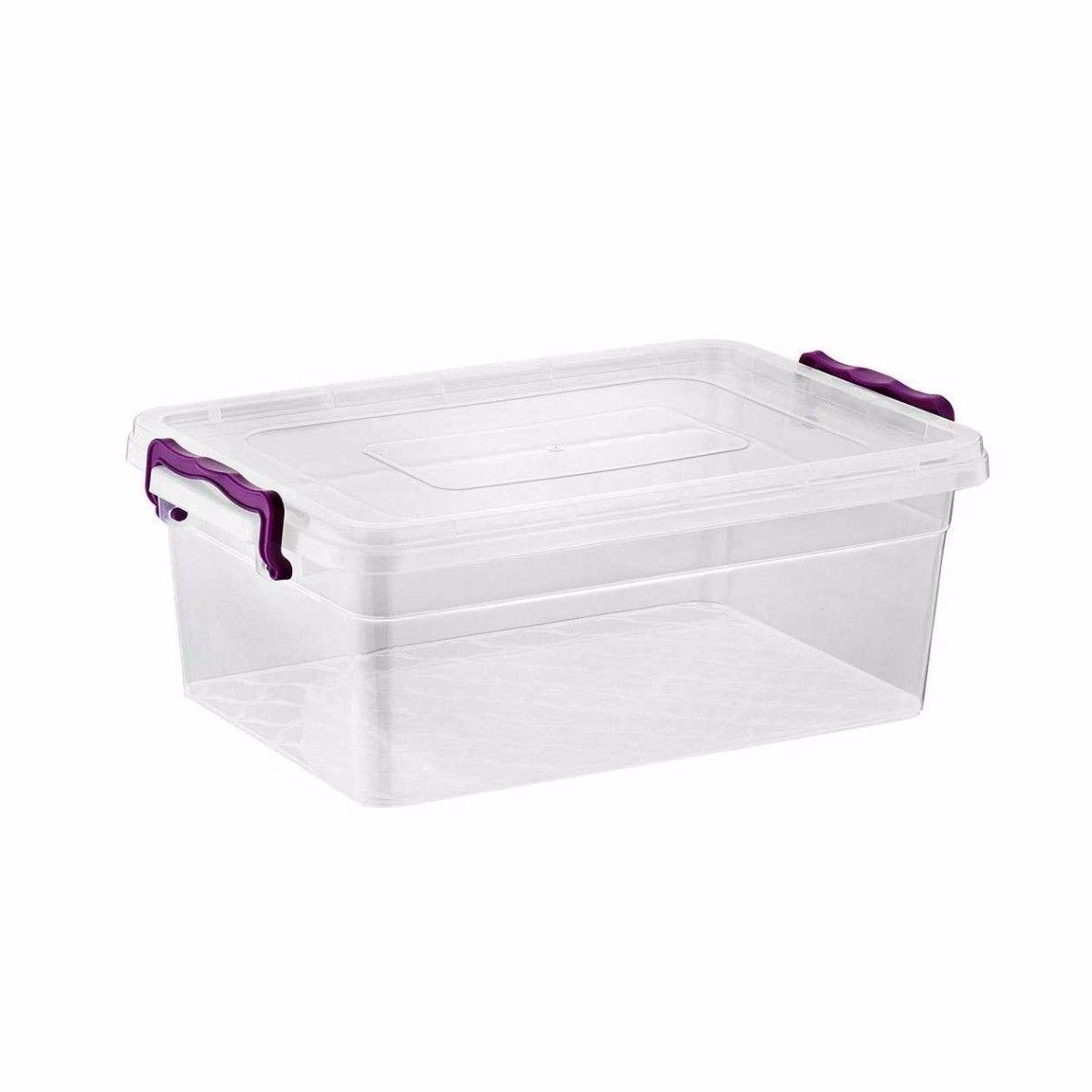 Clear 10 Litre Clip Rectangle Shaped Container 2142 (Parcel Rate)