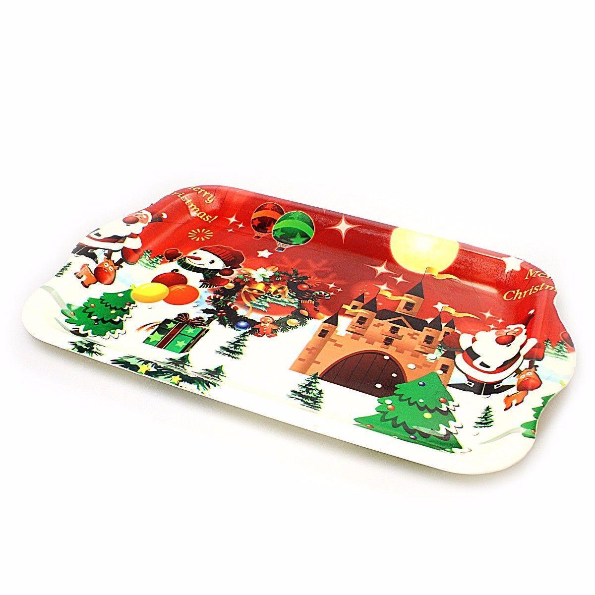 Christmas Party Novelty Printed Food Trays Assorted Designs 2771 (Parcel Rate)