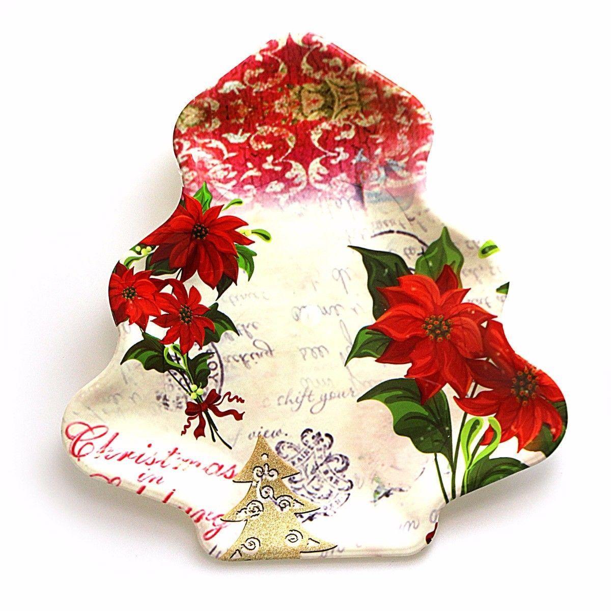 CHRISTMAS TREE SHAPED TRAY TABLE DECOR 2758 (Parcel Rate)