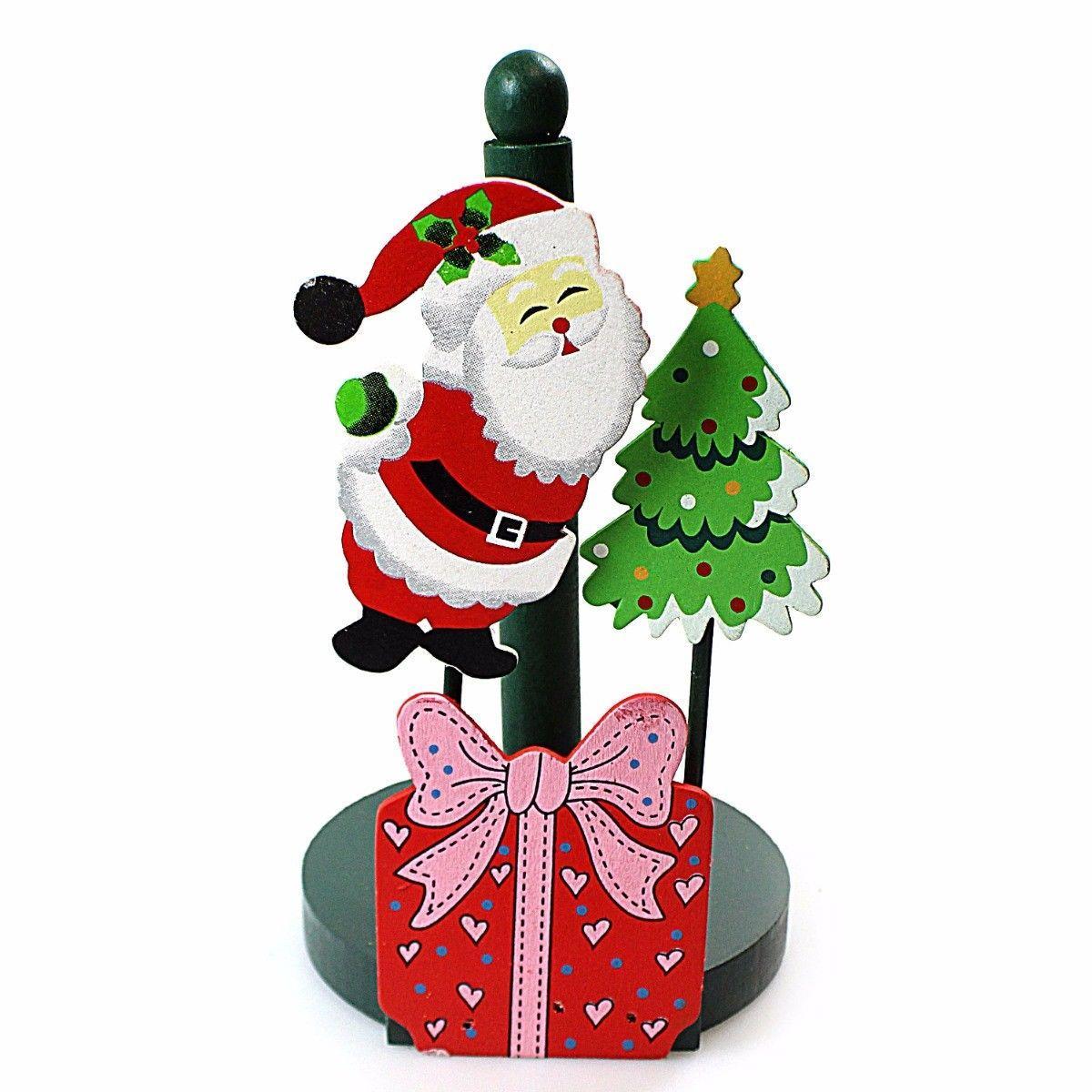 Christmas Santa Kitchen Paper Roll Holder Green Red Assorted Designs 1277 (Parcel Rate)