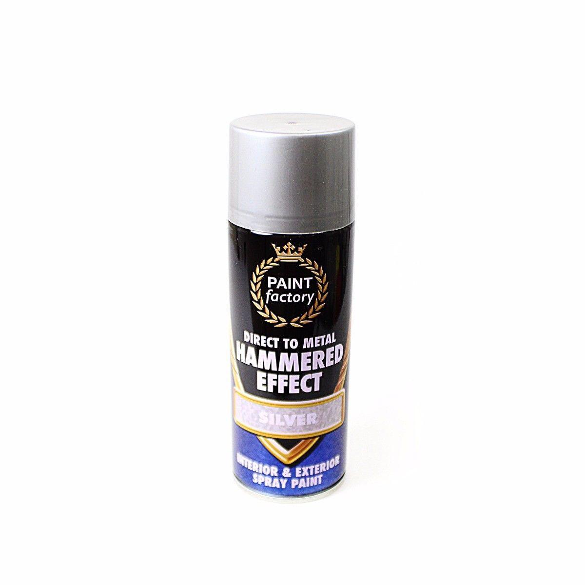 1 x Silver Hammer Effect Spray Paint Can Like Hammerite Metal Rust 400ml 7142 (Parcel Rate)
