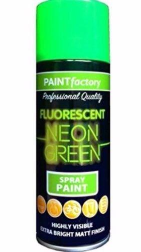 400ml All Purpose NEON GREEN Aerosol Spray Paint Can Household Car Plastic 1755 (Parcel Rate)