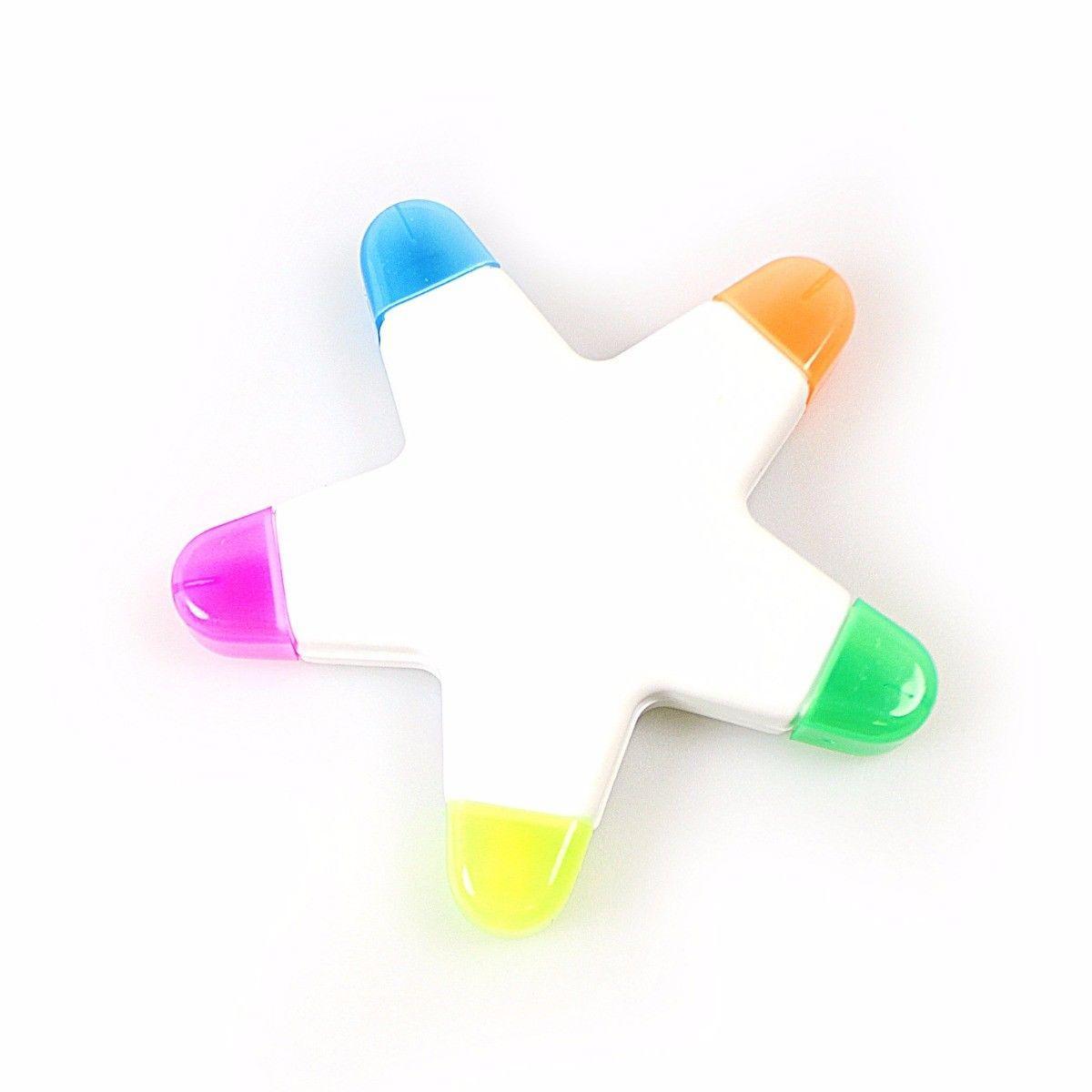 Childrens Novelty Highlighter Star Assorted Colours Arts & Craft 4145 (Large Letter Rate)