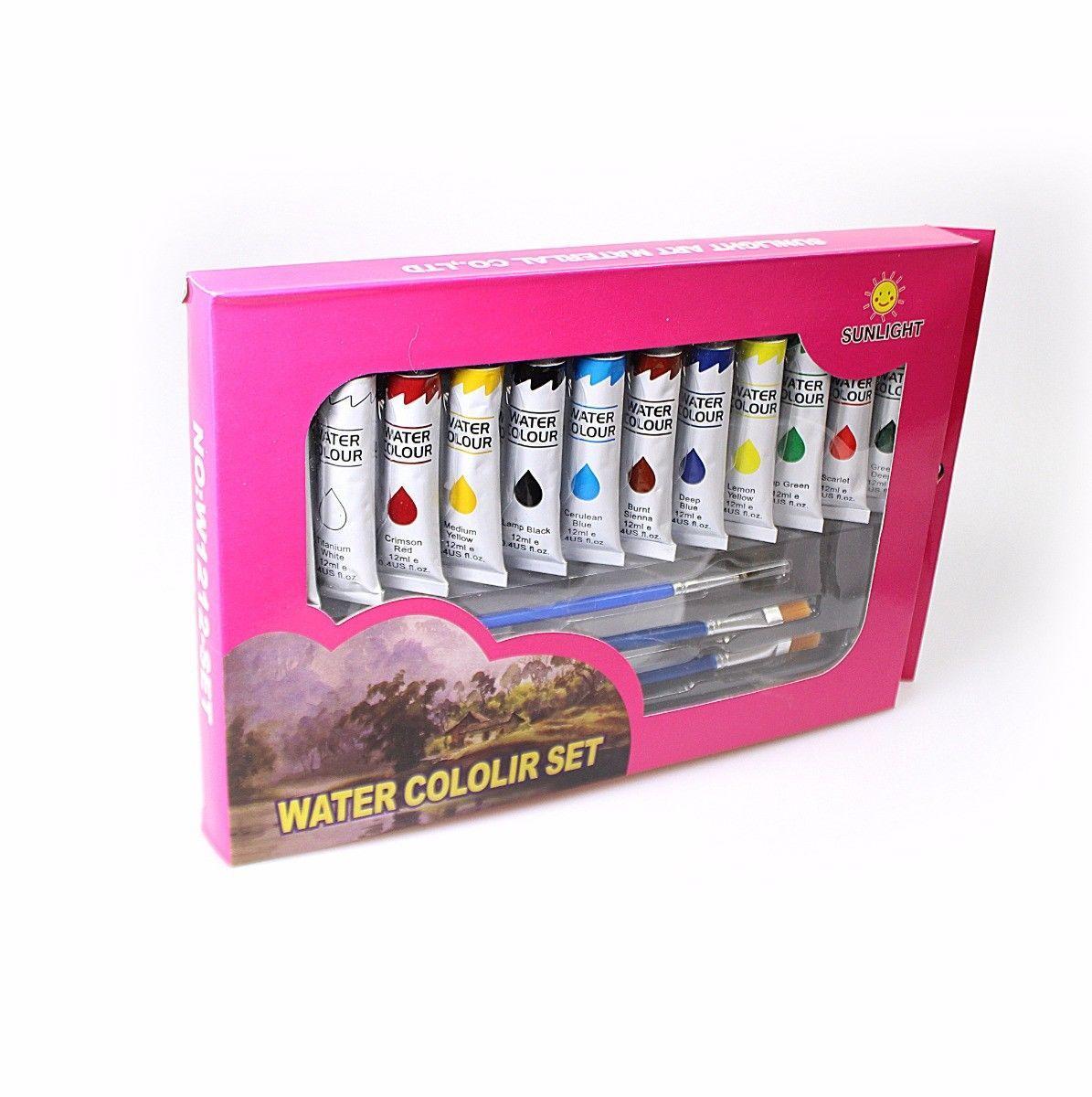 12 Pack Freshwater Artistic Colour Paints With Brushes and Palette Included 1550 (Large Letter Rate)