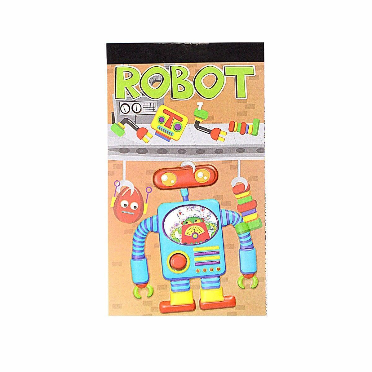 12 Sheets Robot Stickers Childrens Party Bag Fillers 3710 (Parcel Rate)