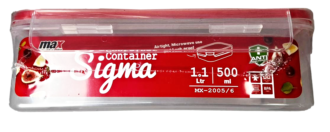 Clip Lock Container 1.1L + 0.5L 2pc Kitchen Home MX-2005/6 (Parcel Rate)