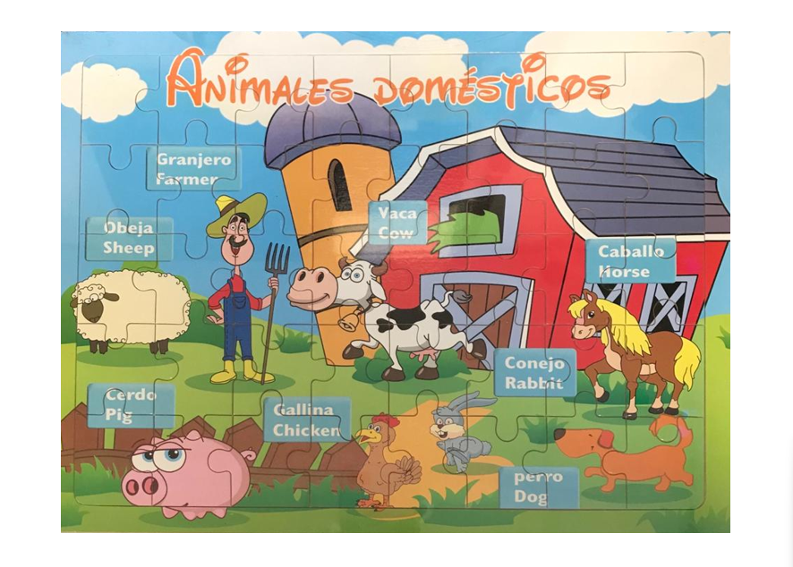Wooden Farm Animal Puzzle 30 x 22.5 cm 6025 (Parcel Rate)