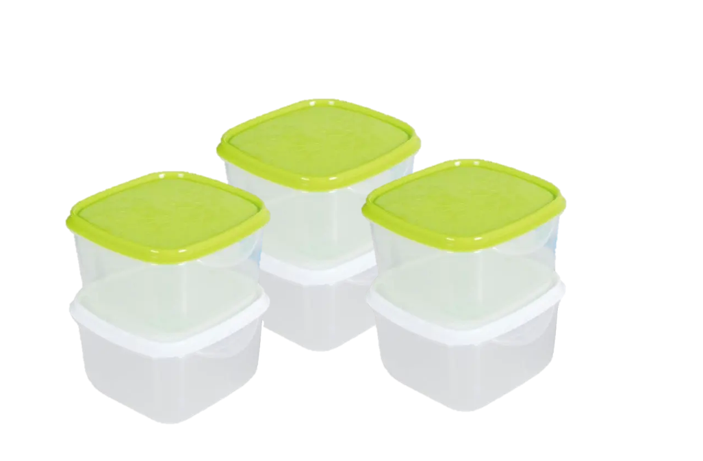 Mini Storage Containers Square 80ml Pack of 6 6828 (Parcel Rate)