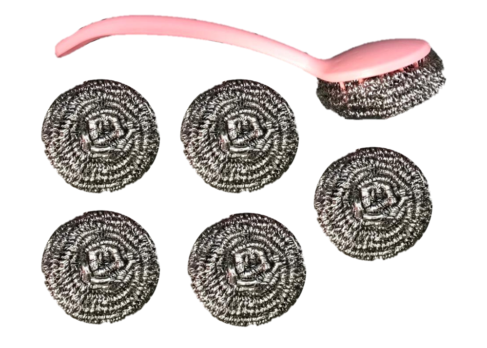 Kitchen Scourers and Brush Pack of 6 6858 (Parcel Rate)
