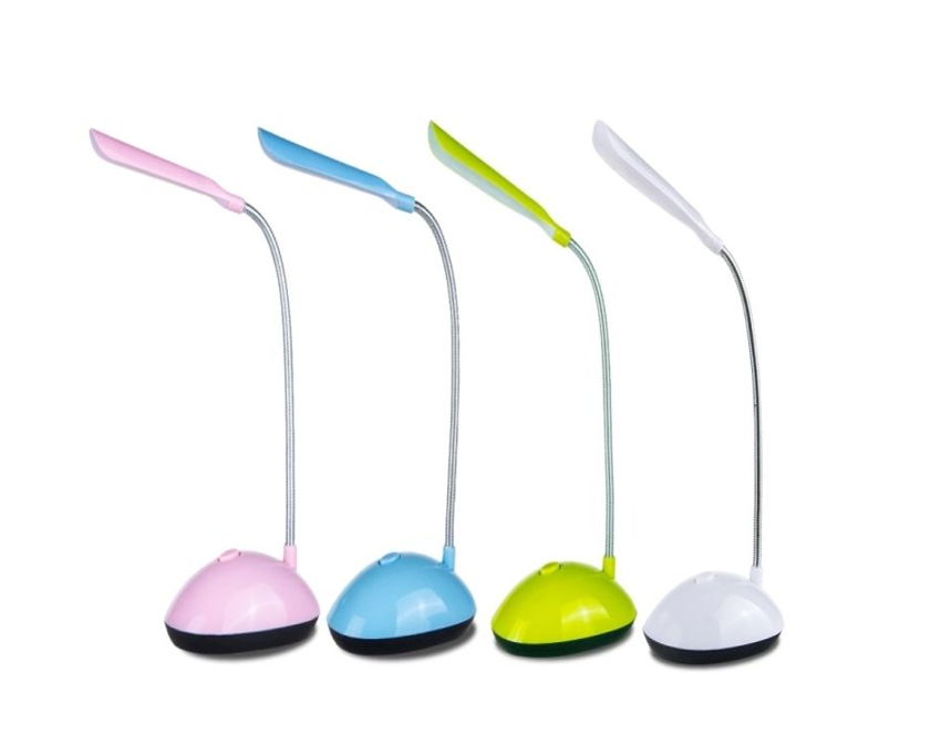 Mini Office Bendy LED Light Table Desk Lamp 23 cm Battery Operated Assorted Colours 7068 (Parcel Rate)