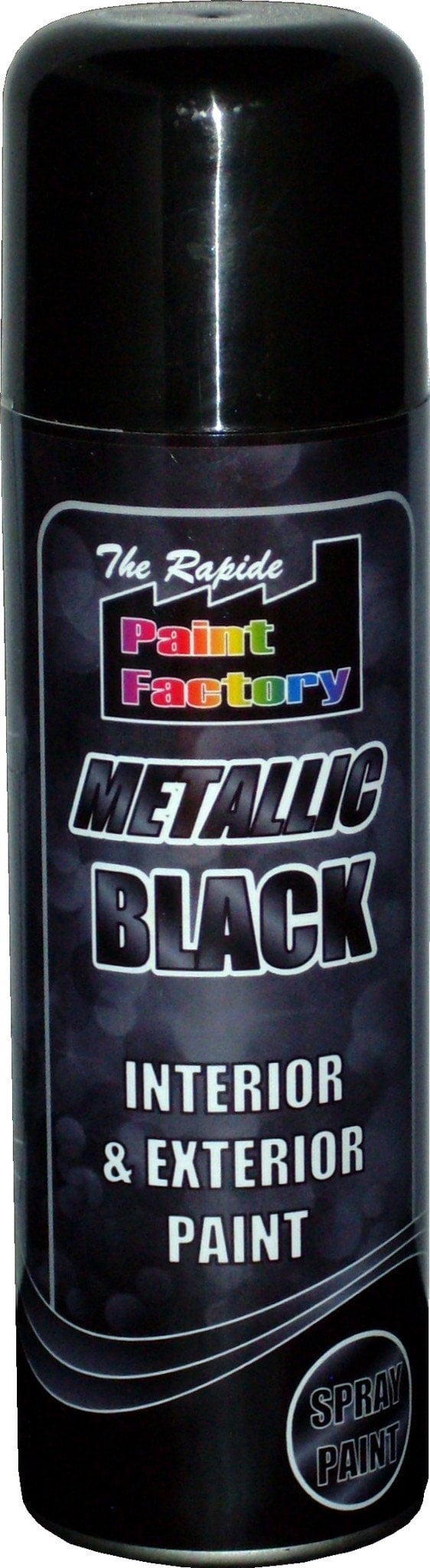 Paint Factory Black Metallic Spray Paint 250ml 9817 (Parcel Rate)