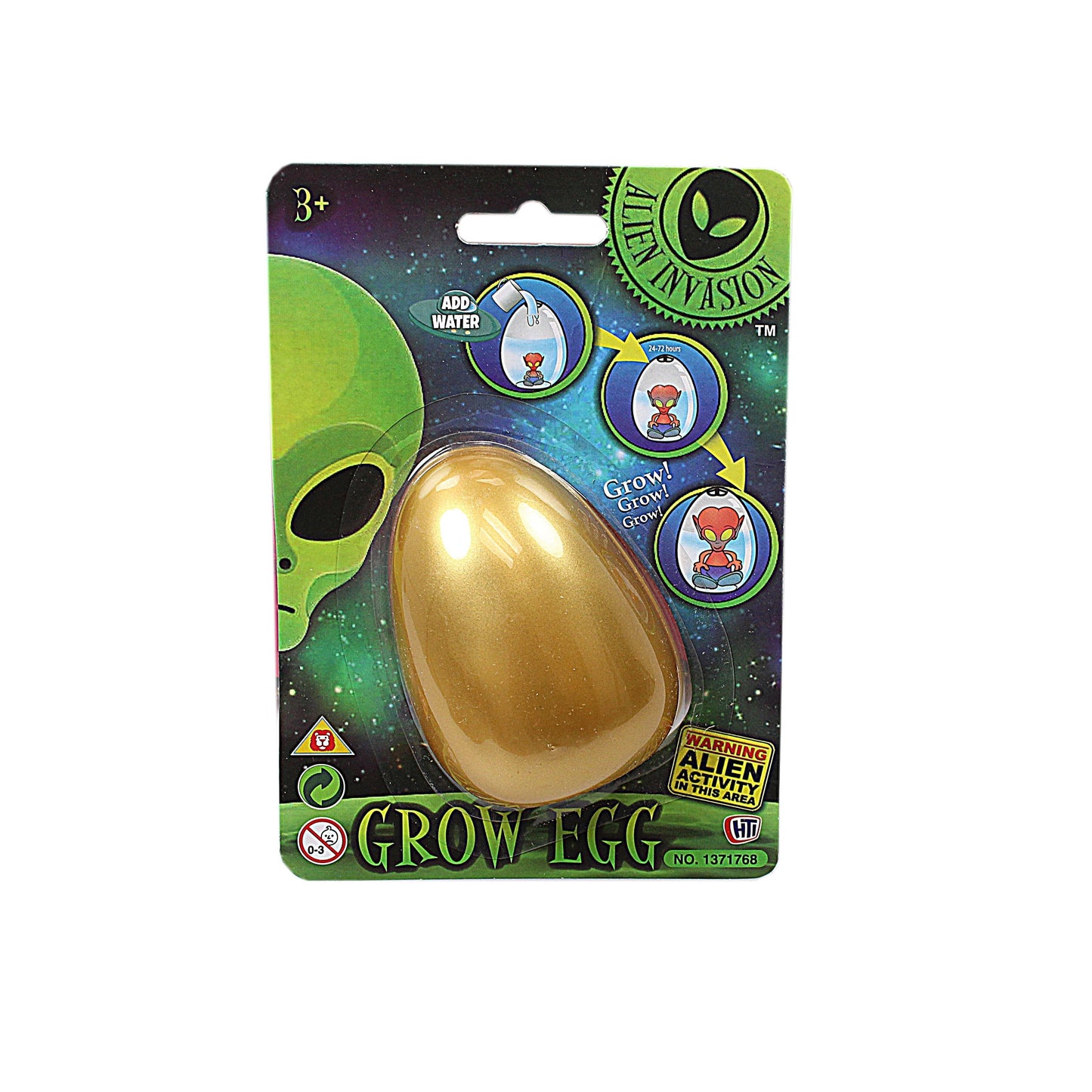 Add Water Alien Invasion Hatching Egg Alien Invasion Gold And Silver 1371768 (Parcel Rate)