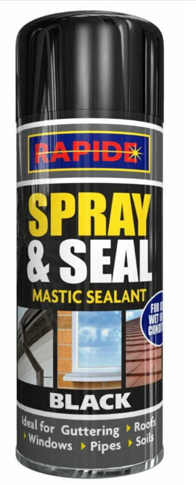 Rapide Mastic Spray Sealant Black 200ML 1241 (Parcel Rate)