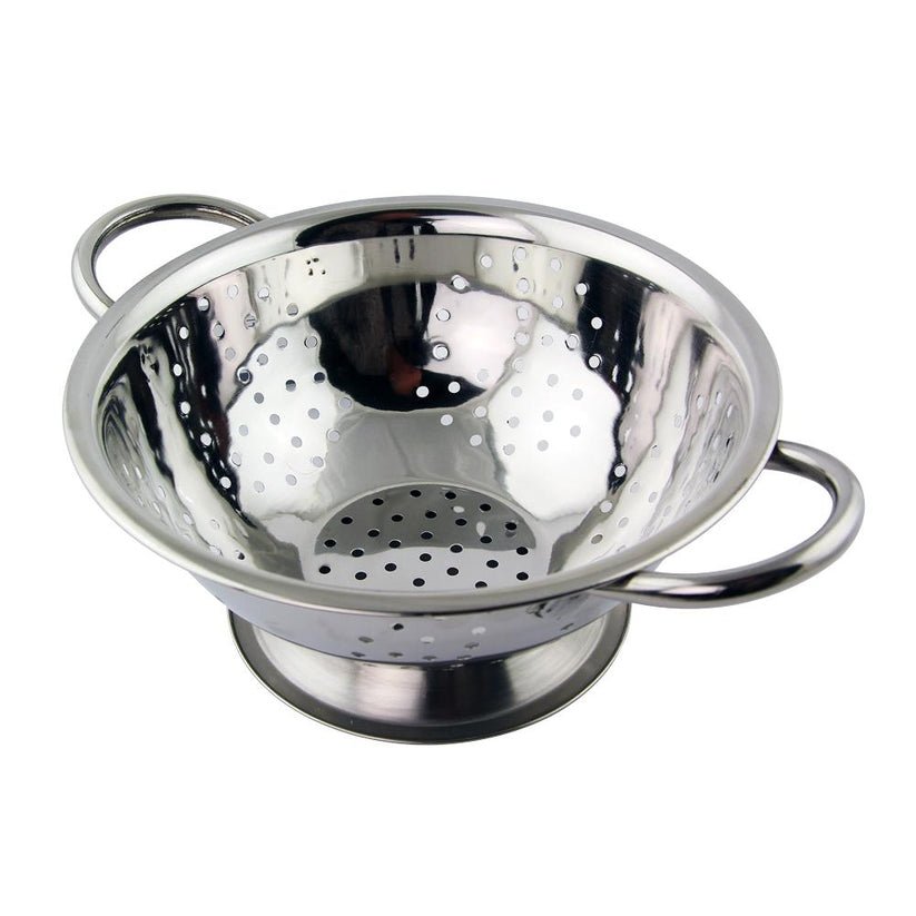 Stainless Steel Strainer Bowl Colander 2 Handles 28cm 08577 (Parcel Rate)