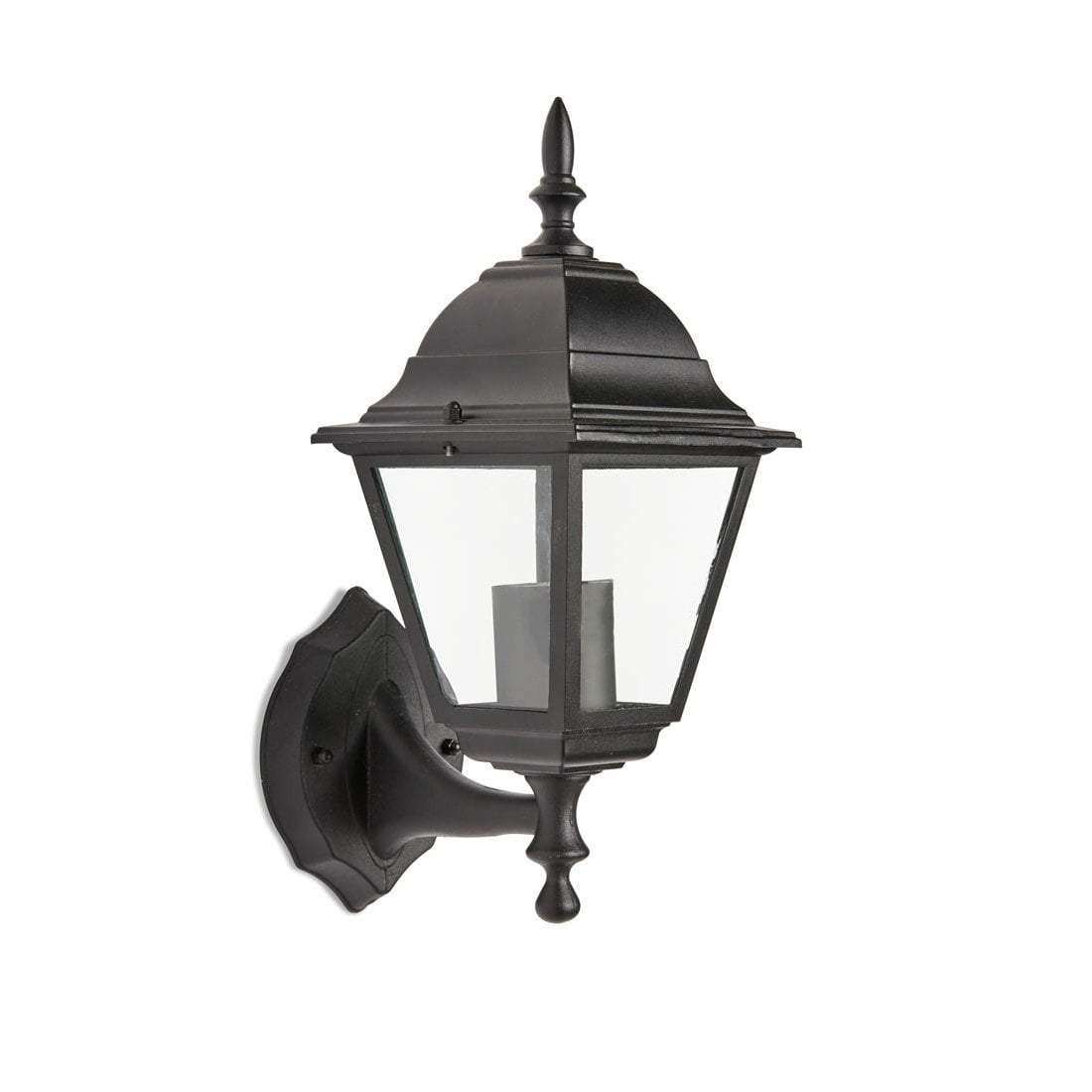 Florence 12w CFL / 42w Halogen E27 Black 4 Sided Lantern (Bulb Not Included) Status Diy Home 6629 (Parcel Rate)