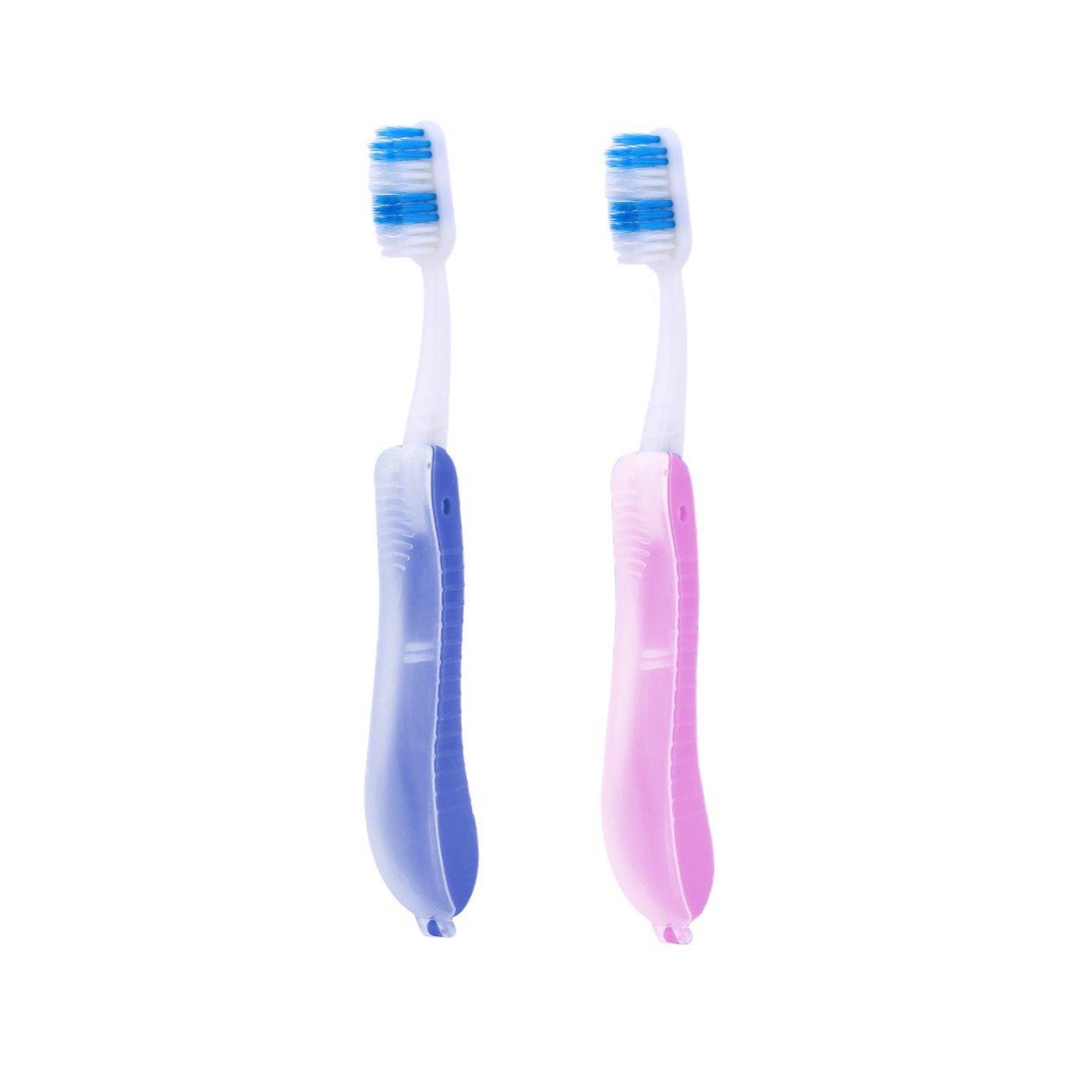 Folding Travel Toothbrush Status 2 Pack In A Clam Shell 9517 (Large Letter Rate)