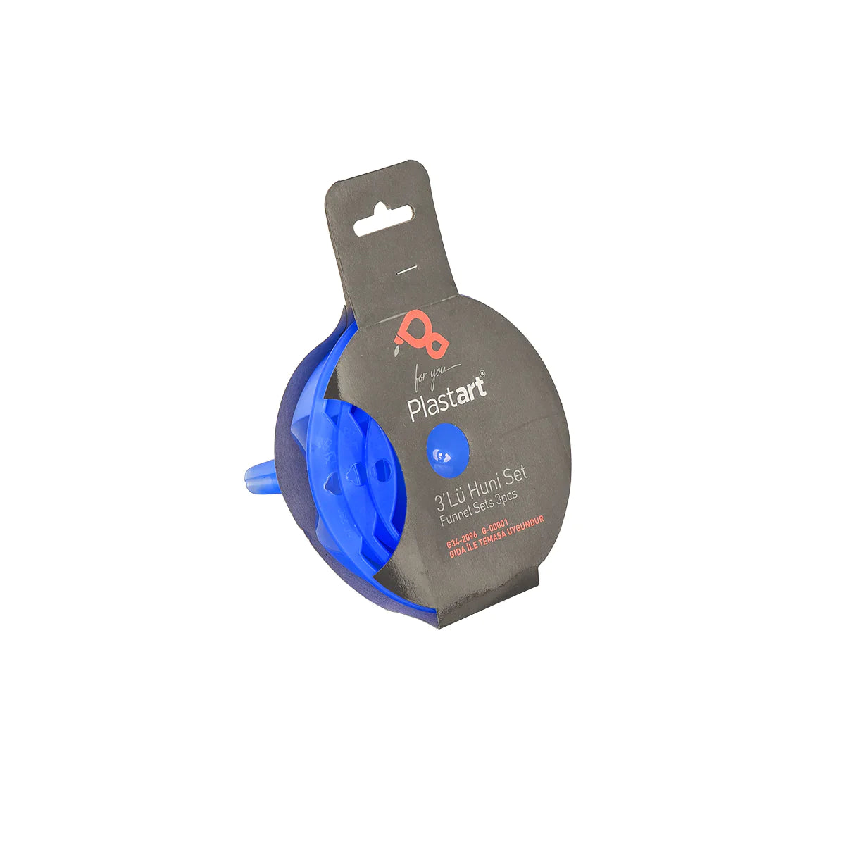 Funnel Set 3Pc Plastic Assorted Colours 14.5 x 14cm HU335 (Parcel Rate)