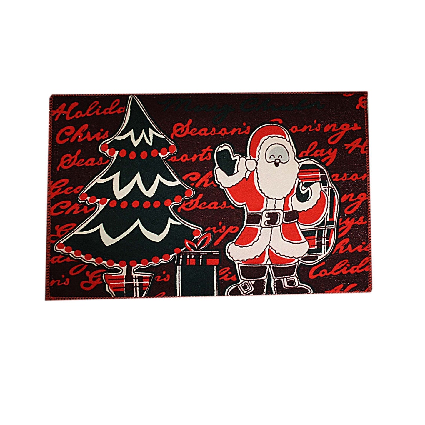 Festive Christmas Season Design Indoor/Outdoor Machine Washable Mats 70cm x 45cm Assorted Designs, Random Sent 4165/1416 (Parcel Rate)