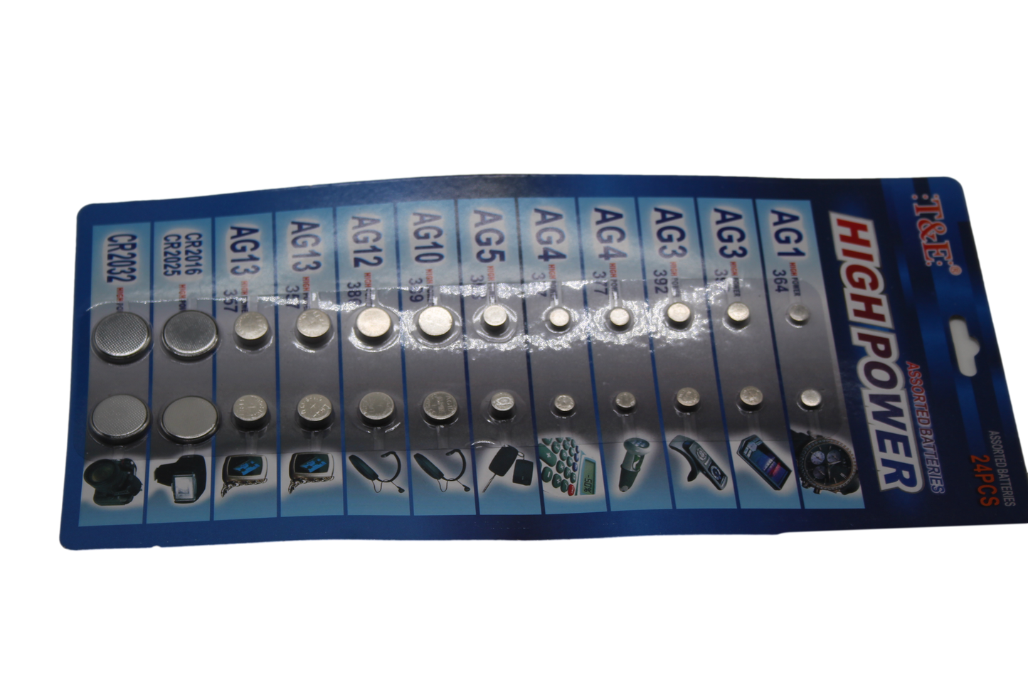 High Power Button Alkaline Cell Batteries Various Sizes 15 x 30cm 2027 (Parcel Rate)