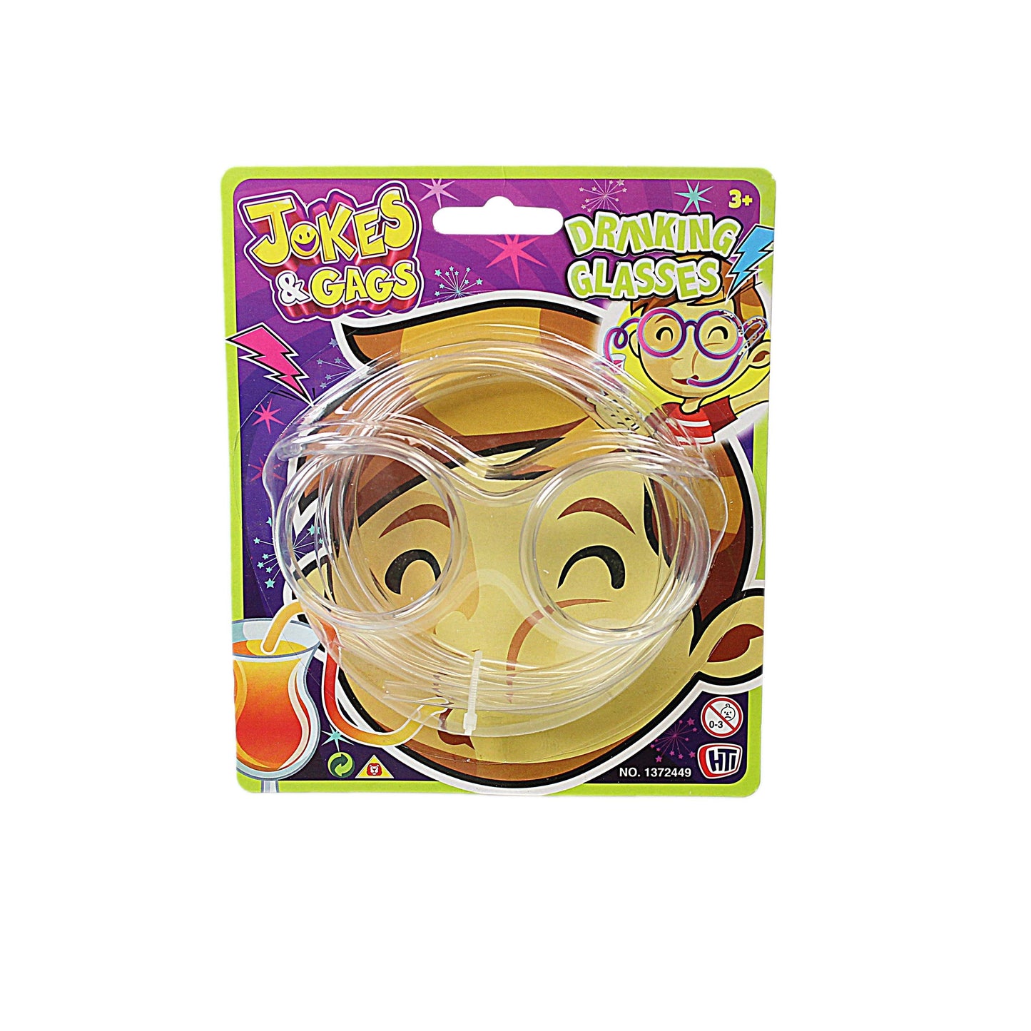 Kids Boys Girls Crazy Straw Drinking Glasses Disguise Jokes and Gags Kids Fun 4491 (Parcel Rate)