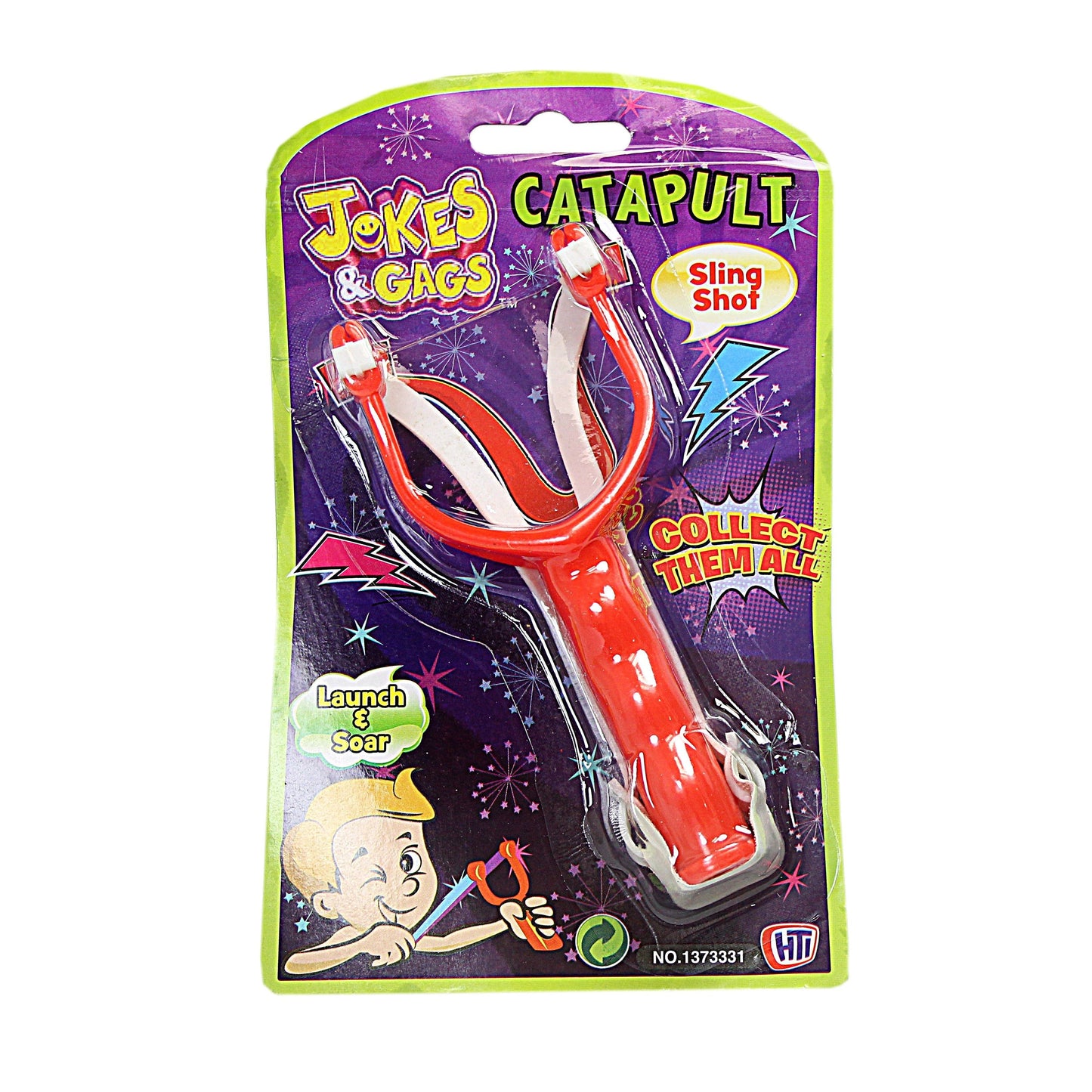 Jokes & Gags Fun Kids Catapult Slingshot In Red And Blue 3311 (Parcel Rate)