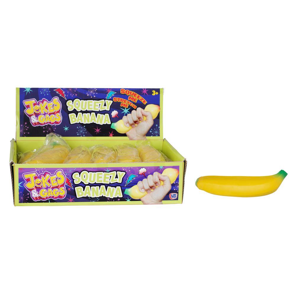 Squeezy Banana Jokes And Gags Squeezy Stress Relief Banana Toy 1373188 (Parcel Rate)