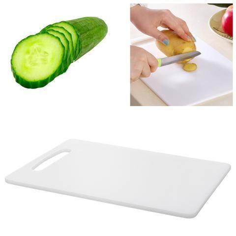 Professional Kitchen Chopping Board Plastic White Medium Size 23 x 37.5 cm 0451 (Parcel Rate)