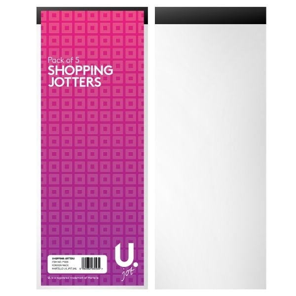 5 Pack Shopping Jotters Lined Notebooks 3” x 8” P1005 3043 (Large Letter Rate)