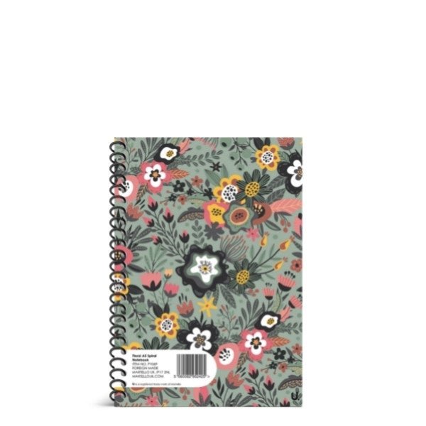 Floral A5 Spiral Notebook School Assorted Designs P1069 (Parcel Rate)