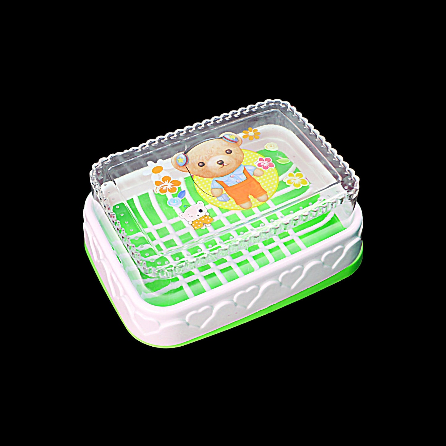 Fancy Plastic Soap Dish Bathroom Kitchen Cartoon Style Soap Dish Box 04333 (Parcel Rate)