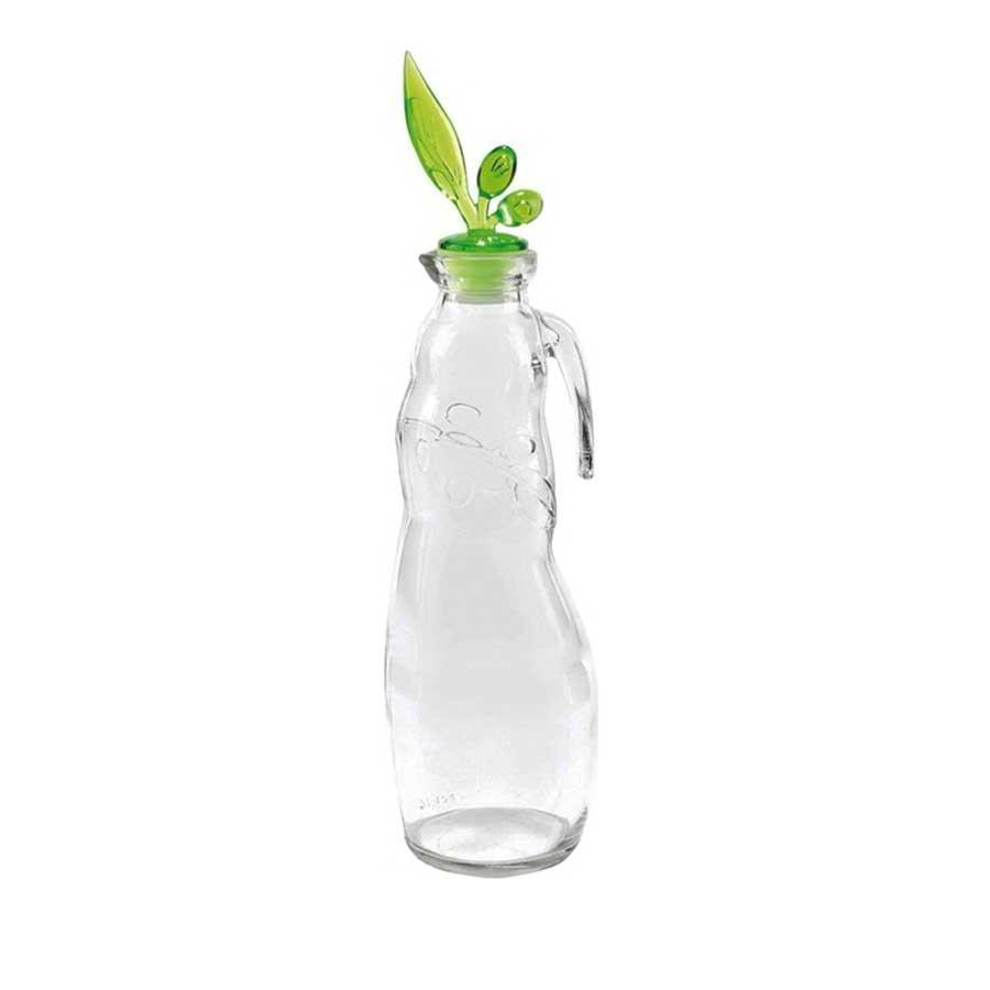 Swan 1 Litre Oil & Vinegar Bottle Clear High Quality Glass Bottle With Fancy Lid M-215 (Parcel Rate)