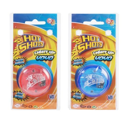 Hot Shots Kids Indoor/Outdoor Yo-Yo Light Up and Return Red/Blue 0041 (Large Letter Rate)