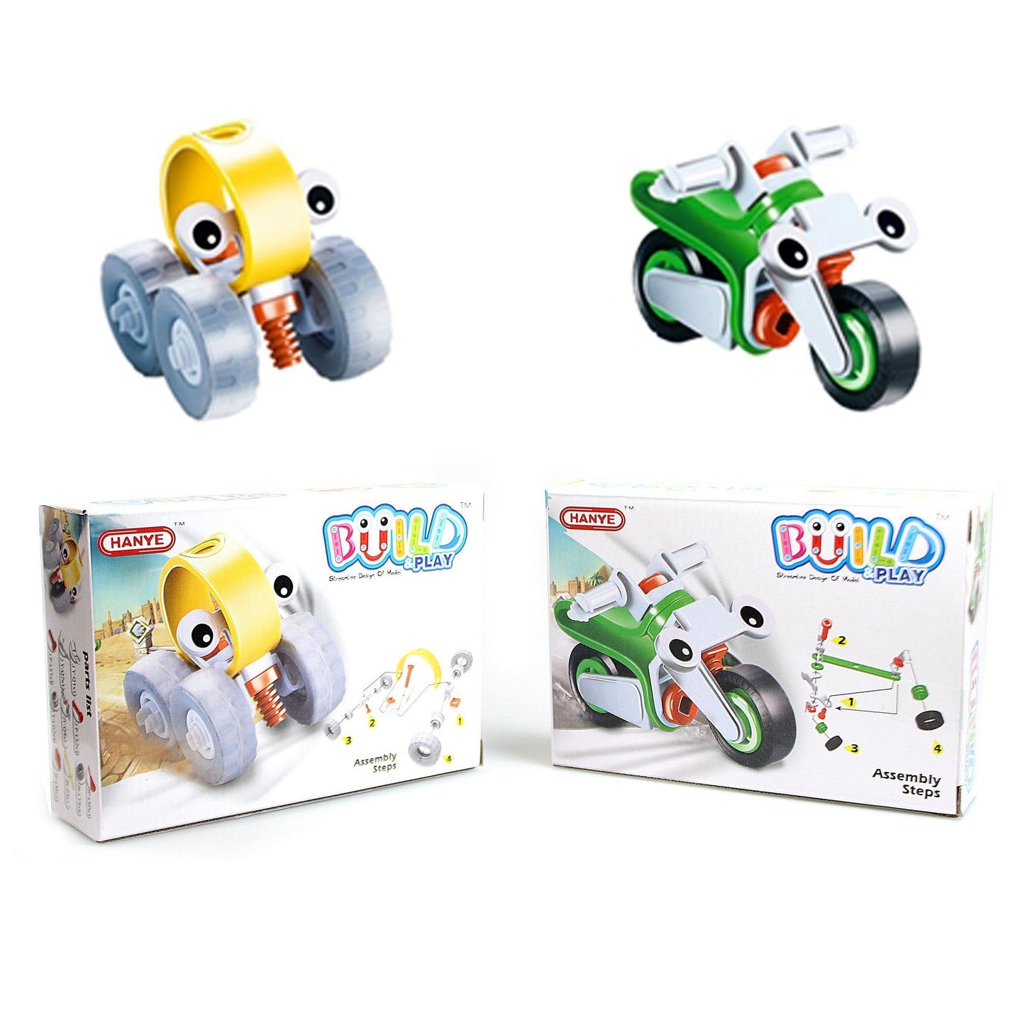 Build & Play Car Bike Toy 4553 (Parcel Rate)